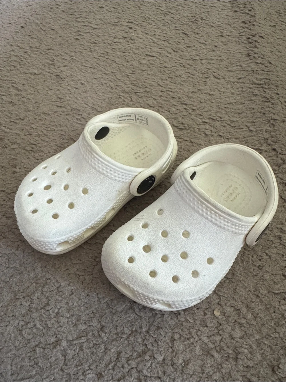 Crocs Kids White Clog Sandals - Classic Comfort